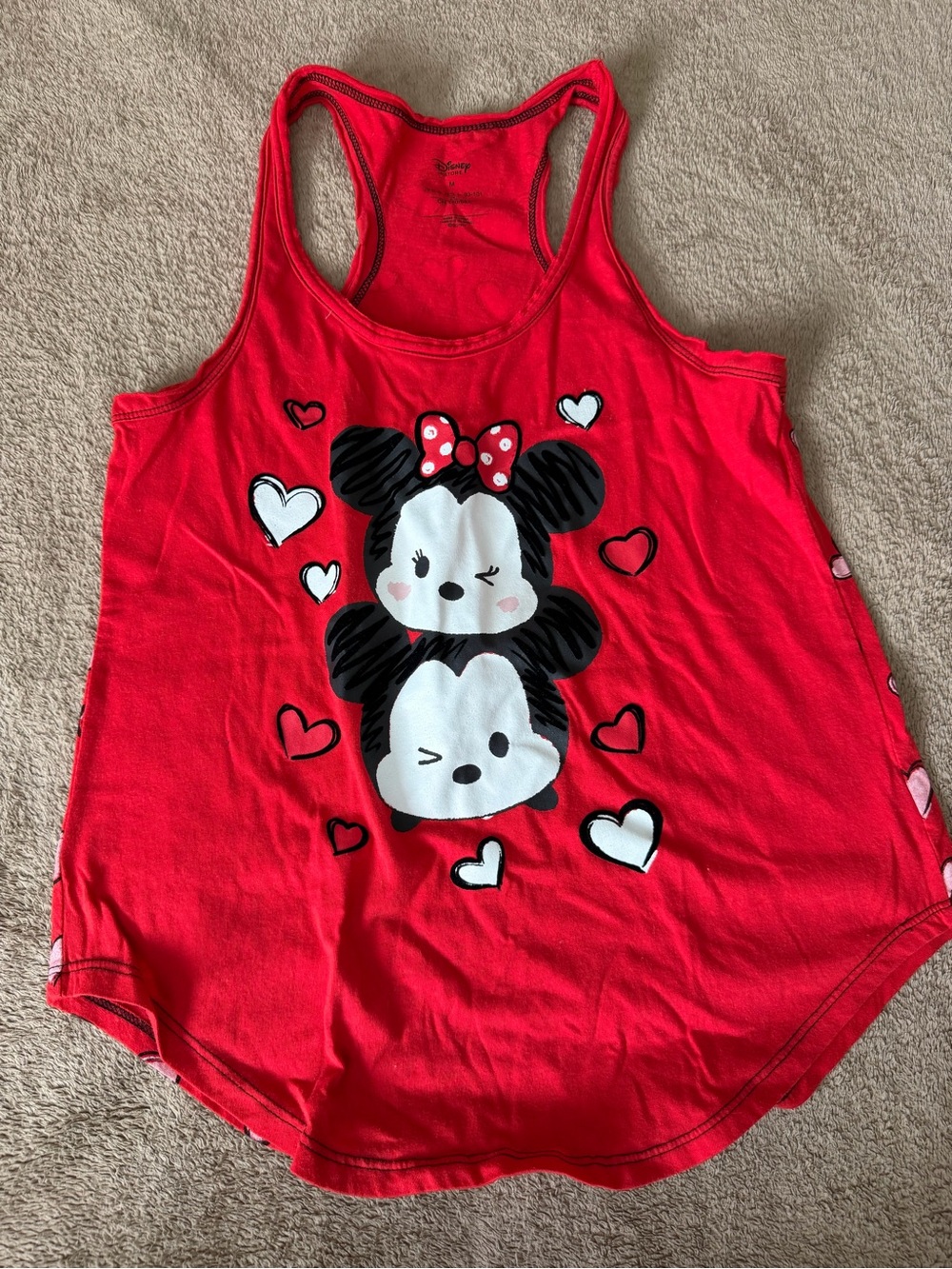 Disney Red Minnie Mouse Stack Tank Top